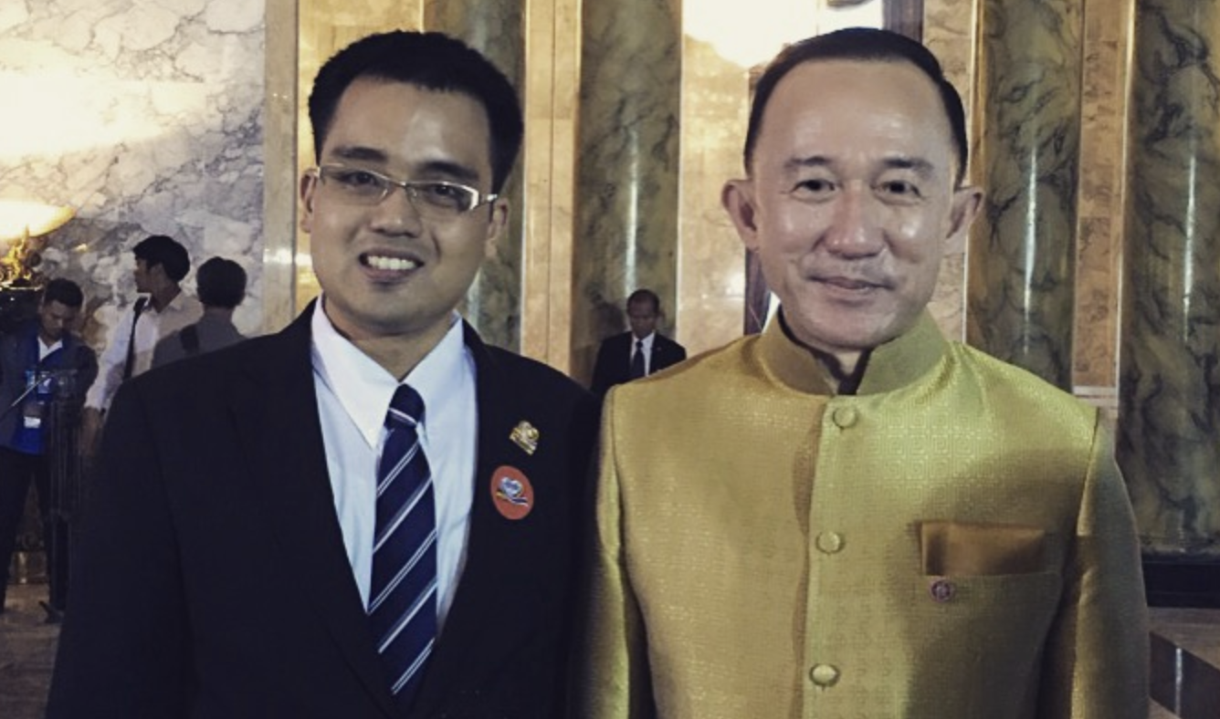 Together with H.E. M.L Disnadda Diskul Na Ayudhaya in welcoming the presence of Her Majesty Princess Marie-Esmeralda of Belgium